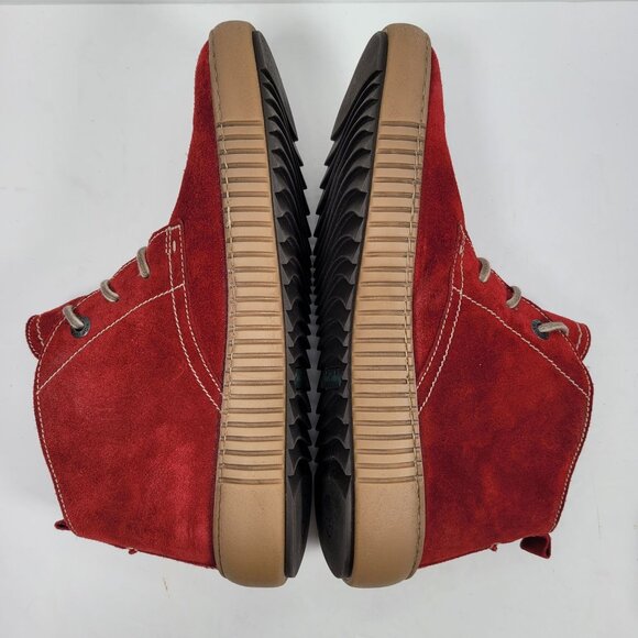 Josef Seibel Maren 02 Women's Red Suede Ankle Boots US Size 11.5 EU 42 - Picture 6 of 8